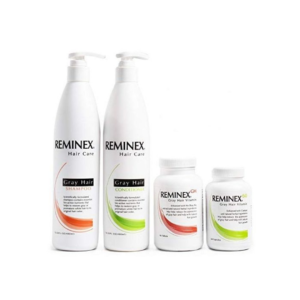 Shampoo, Conditioner Set with Reminex GH Gray Hair Vitamins and Reminex 60 Hair Growth Supplements